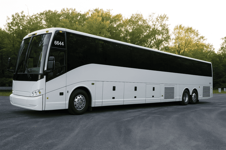 exterior of Charter Bus Rental Bradenton coach bus