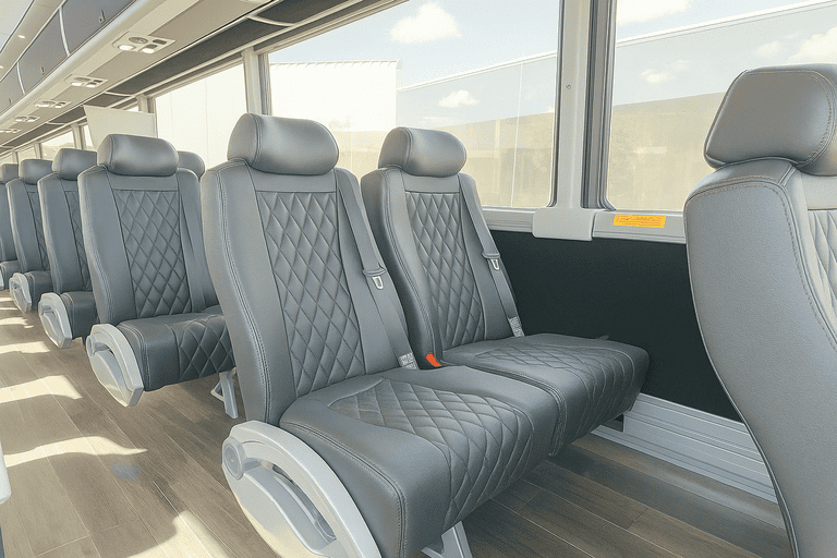 interior of Charter Bus Rental Bradenton charter bus